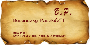 Besenczky Paszkál névjegykártya